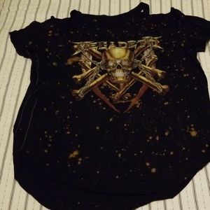 Super Distressed Cold Shoulder Top